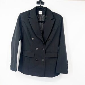 Khaite Black Double Breasted Long Sleeve Blazer
